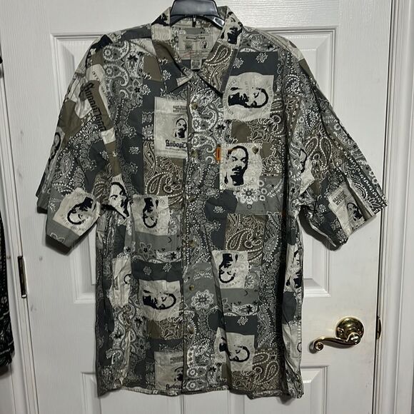 🔥🔥 SNOOP DOGG CLOTHING COMPANY - AOP Short Sleeve Button Down Shirt  2XL - *RE - Picture 1 of 16